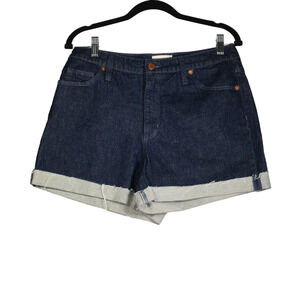 Universal Thread Blue Denim Shorts Womens Size 10 Stretch Pockets Frayed Cuffs